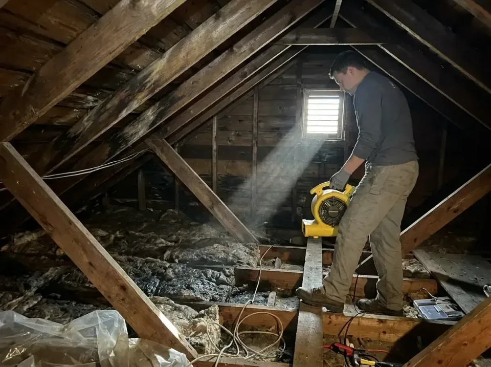 attic-water-damage-drying-proc-007 — frequently asked questions, Emergency Water Extraction & 24/7 Flood Response in Port We…